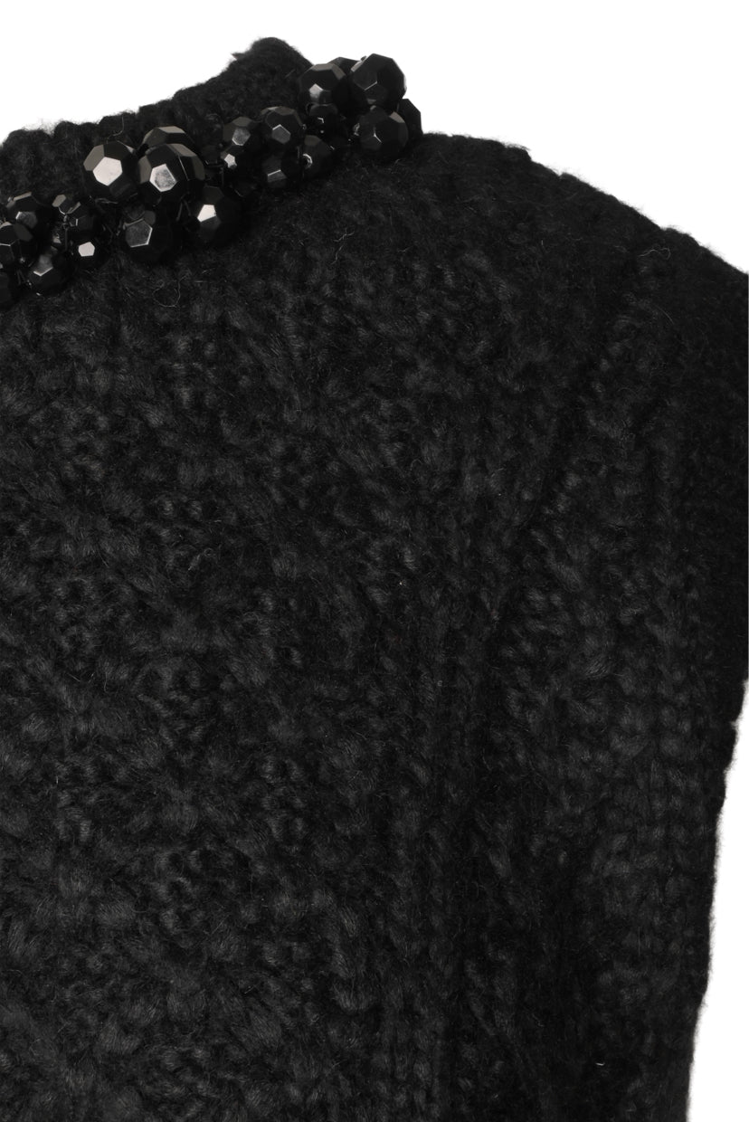 Simone Rocha Size M Faux Pearl Cable Knit Vest