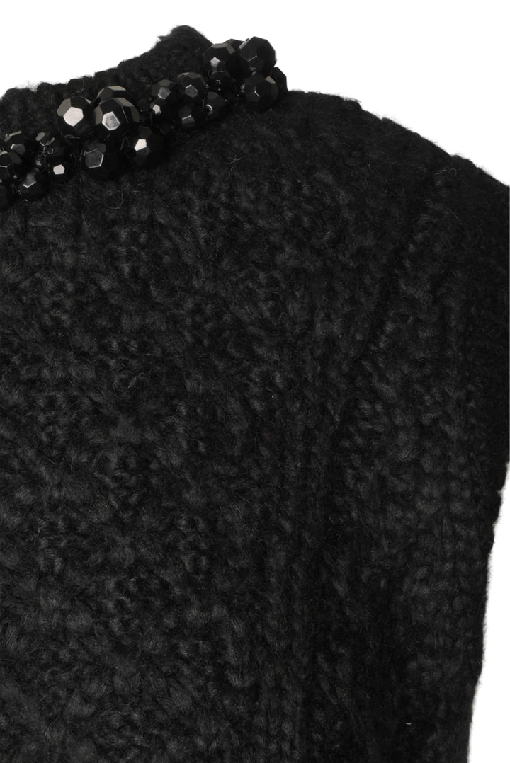 Simone Rocha Size M Faux Pearl Cable Knit Vest