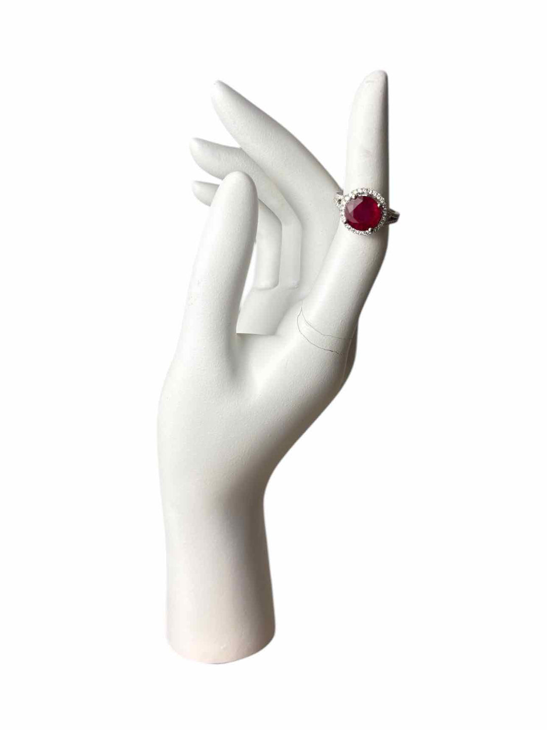 Size 6.5 Glass Filled Ruby  Ring