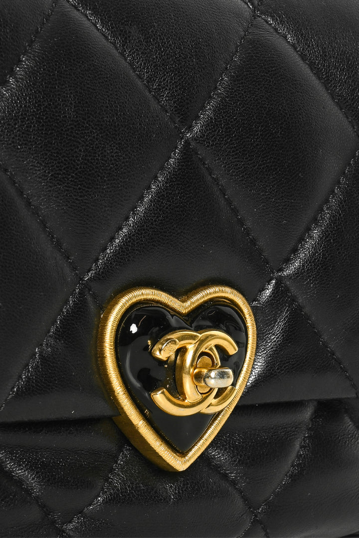 Chanel Quilted Lambskin Small Heart Flap Bag