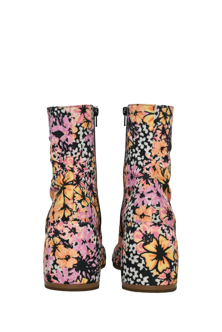 Dries Van Noten Size 38.5 Floral Ankle Boots