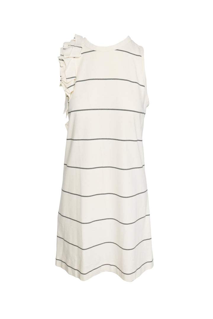 Brunello Cucinelli Size M Striped Cotton-Blend Sleeveless Dress