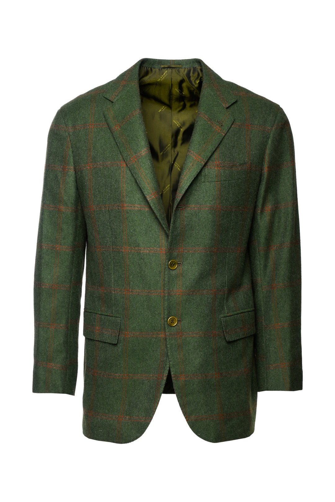 Kiton Size 40 Men's Windowpane Cashmere Blazer
