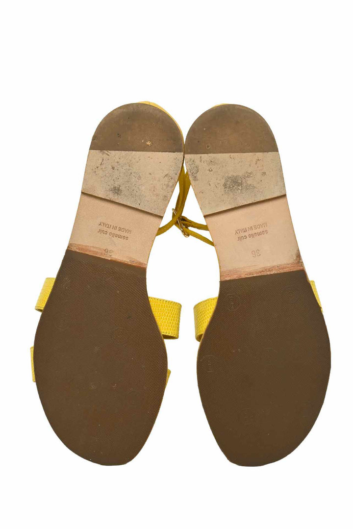 Hermes Size 36 Lizard Santorini Ankle Strap Sandals