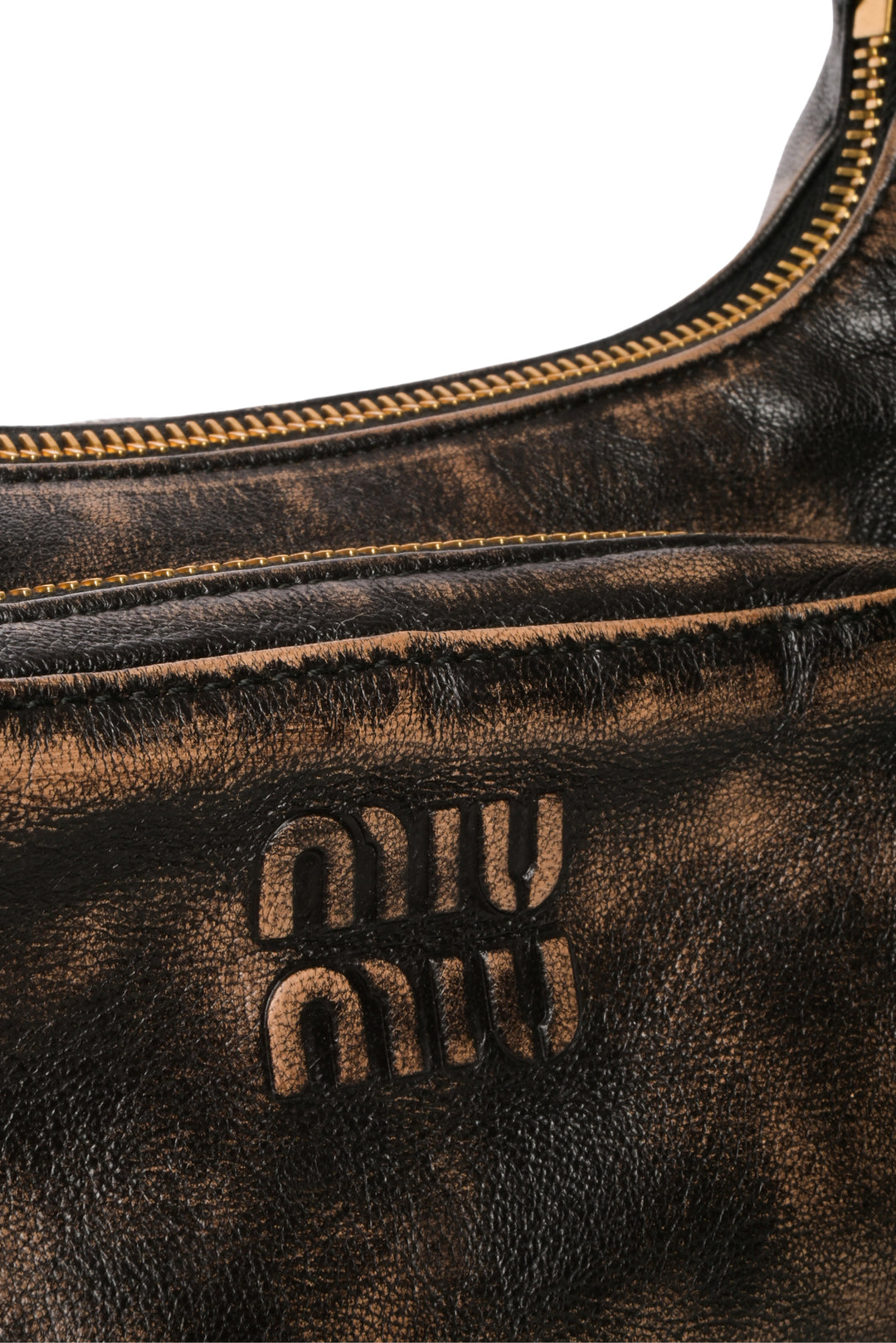Miu Miu Pocket Nappa Leather Shoulder Bag