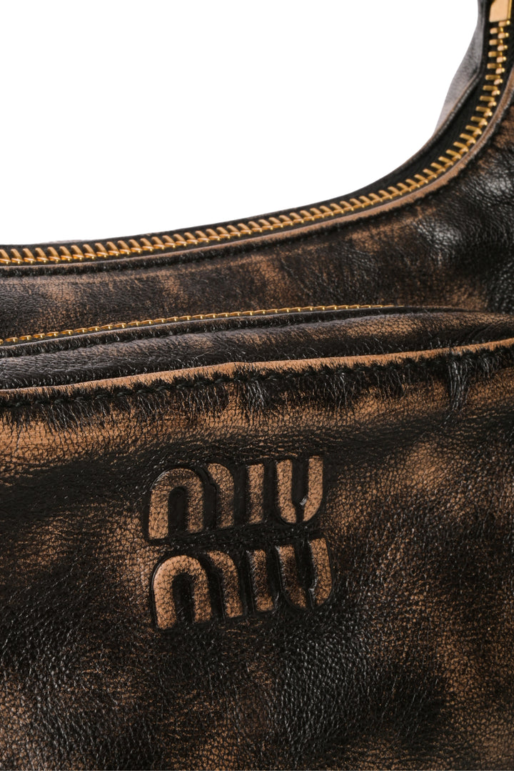 Miu Miu Pocket Nappa Leather Shoulder Bag