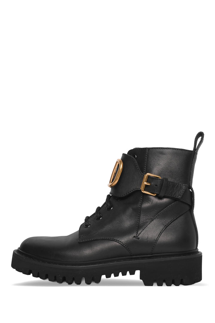 Valentino Size 35.5 Vlogo Combat Ankle Boots