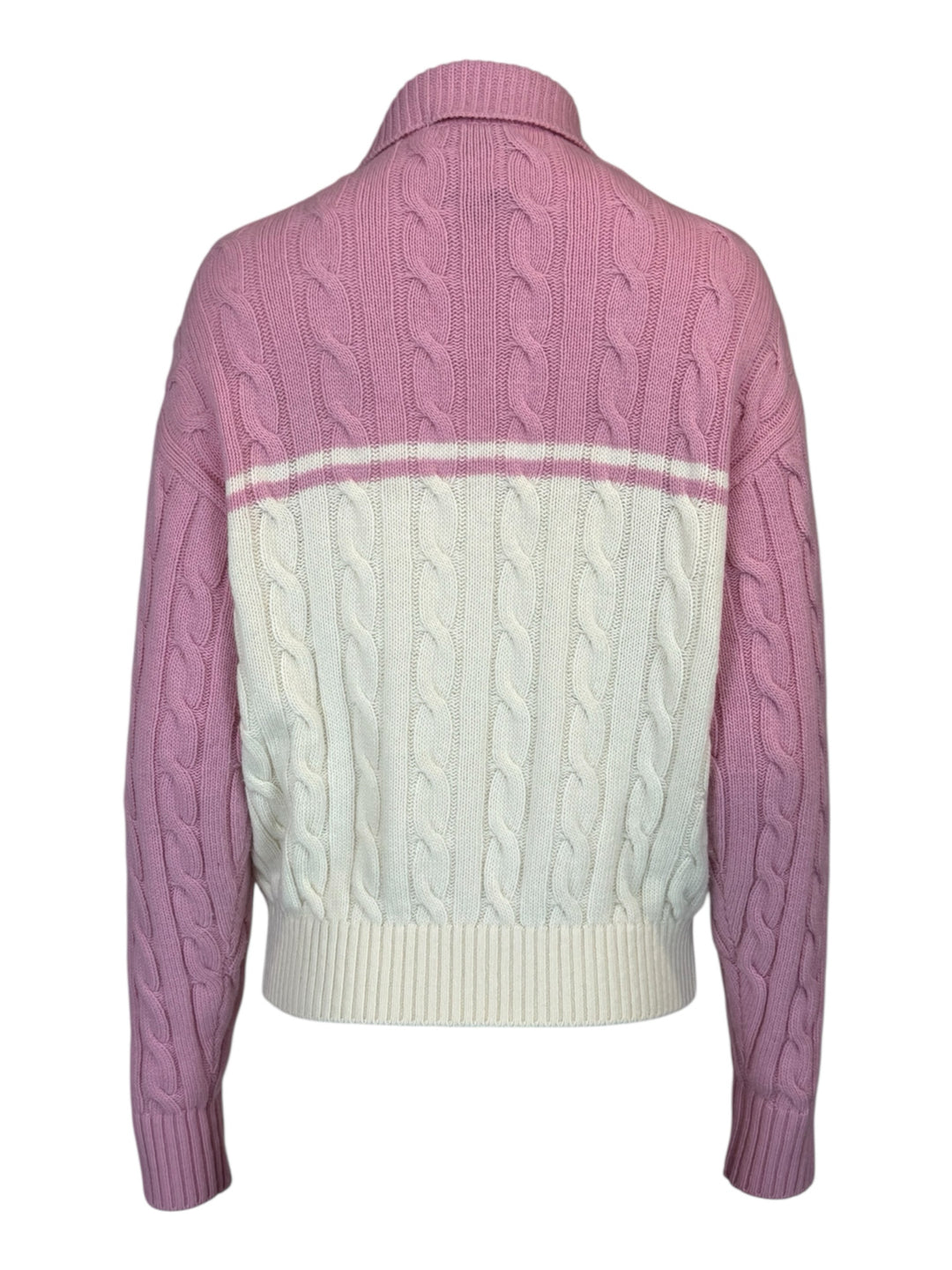 Miu Miu Size 38 2022 Cable-Knit Zip-Front Wool & Cashmere Cardigan