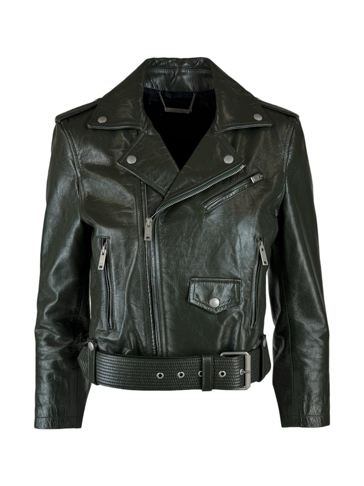 Givenchy Size 38 Cropped Calfskin Leather Jacket