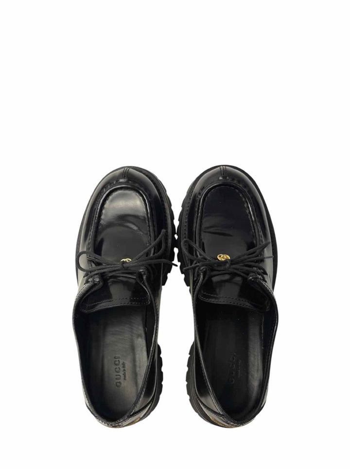 Gucci Size 39.5 Bee Embroidered Lug Sole Loafers