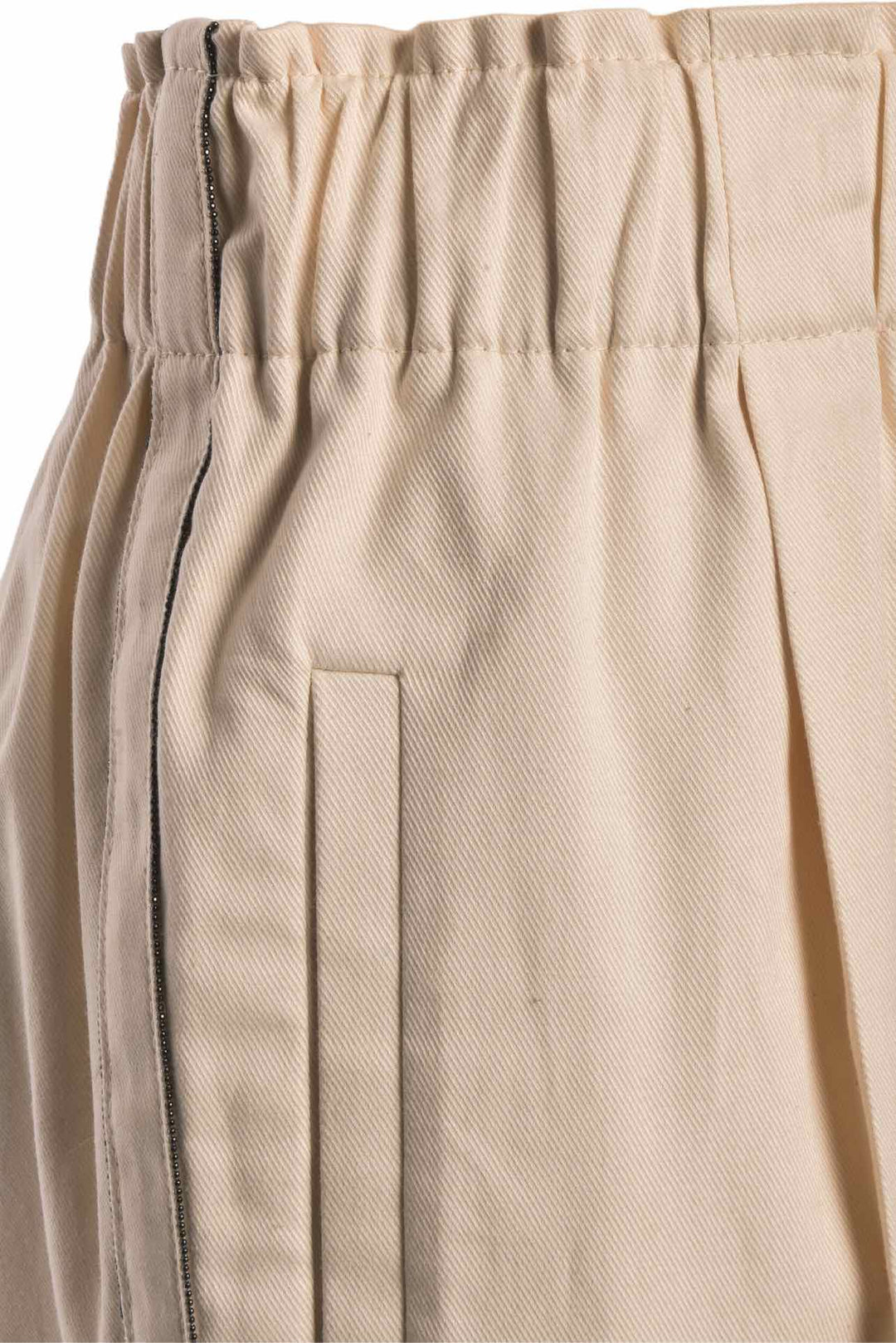 Brunello Cucinelli Size 4 Monili Trim Cotton Pants