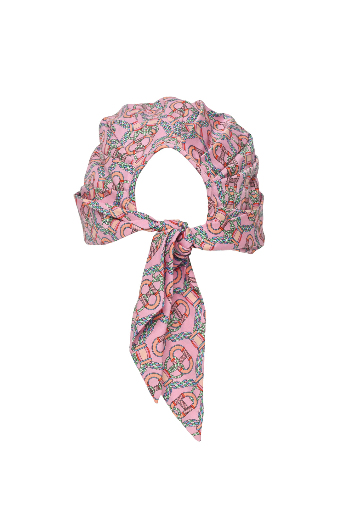 Hermes Size M Canoe H Print Cotton Head Wrap