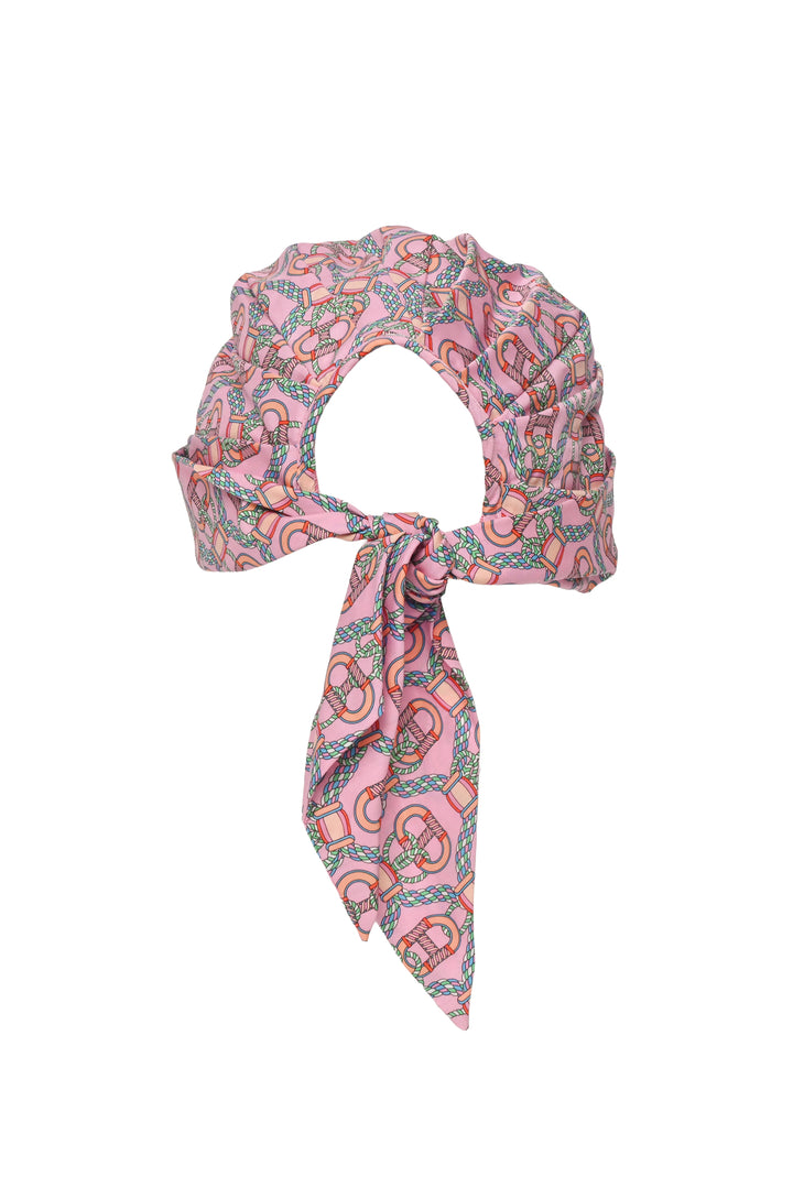 Hermes Size M Canoe H Print Cotton Head Wrap