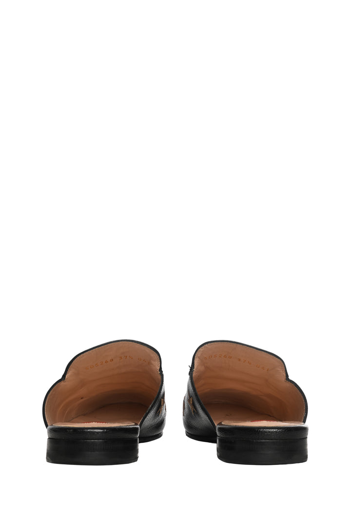 Gucci Size 37.5 Bee Star Embroidered Princetown Slippers