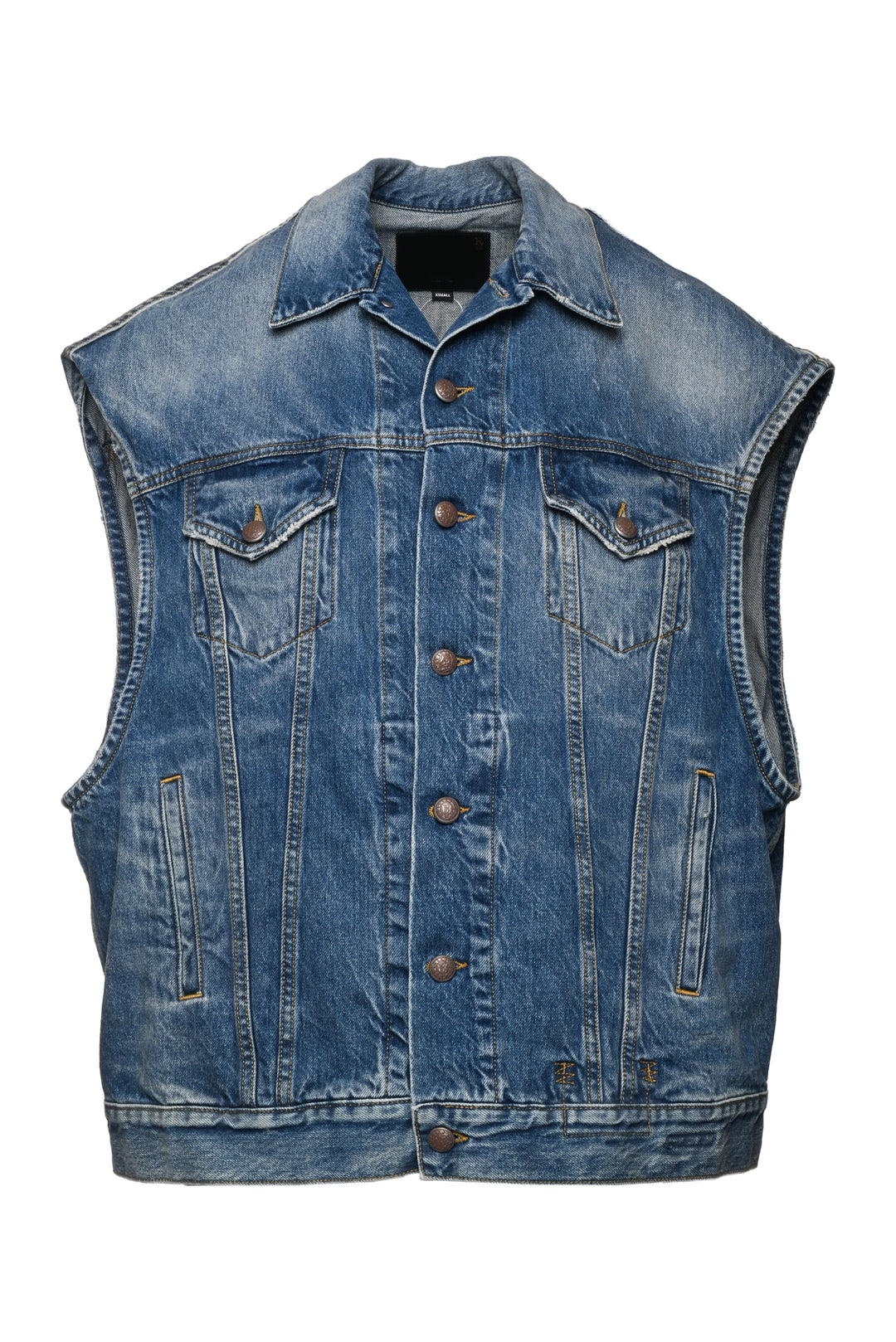 R13 Size XS Oversize Trucker Denim Vest