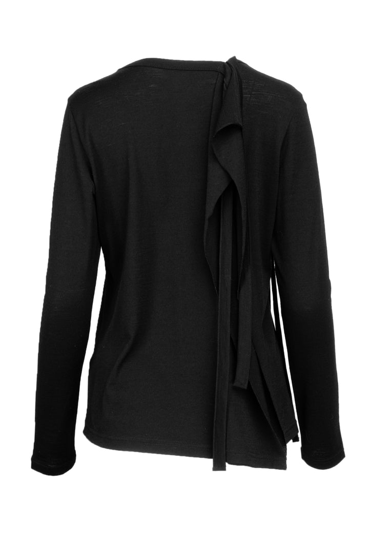 Yohji Yamamoto Size 2 Wool Multi Straps Long Sleeve Tops