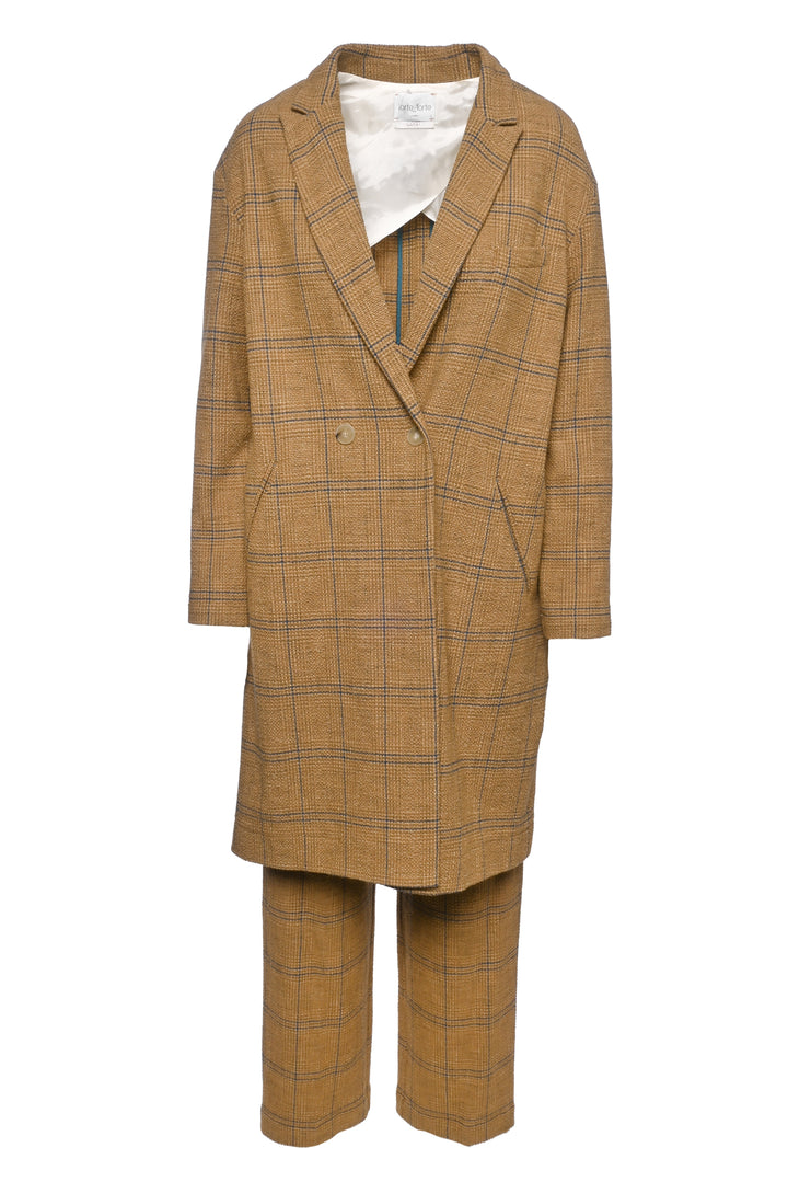 Forte_Forte Size 1 Glen Check Wool-Blend Coat & Pant Set