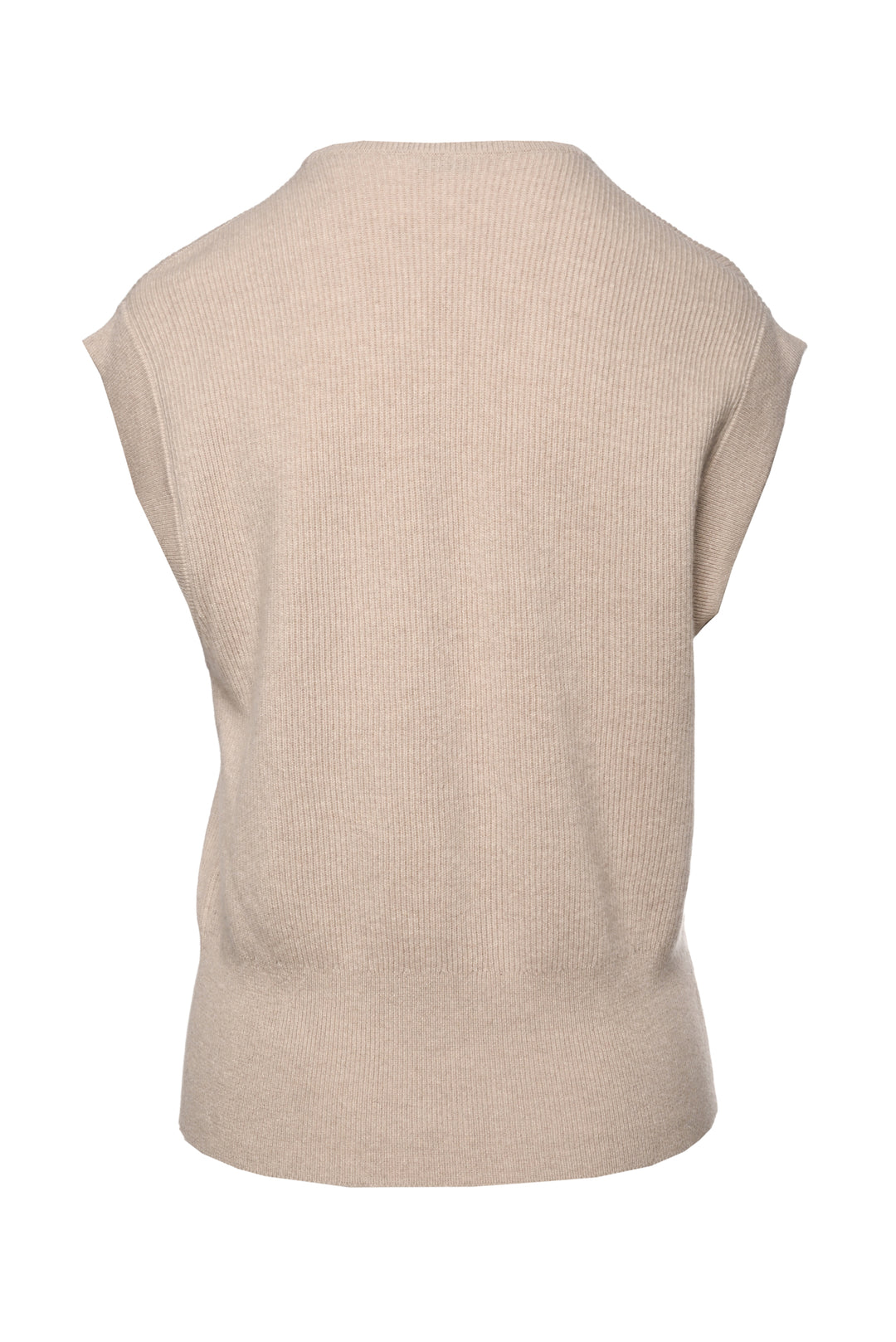 Brunello Cucinelli Size S Cashmere V Neck Embellished Sleeveless Sweater