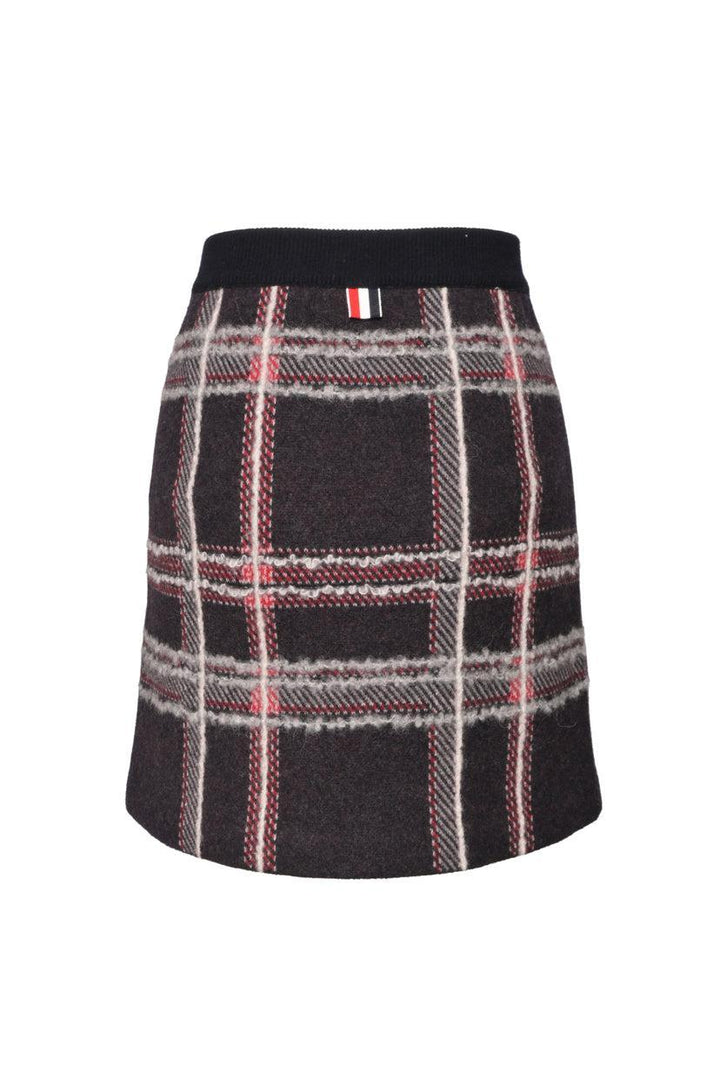 Thom Browne Size 40 Plaid Wool Skirt