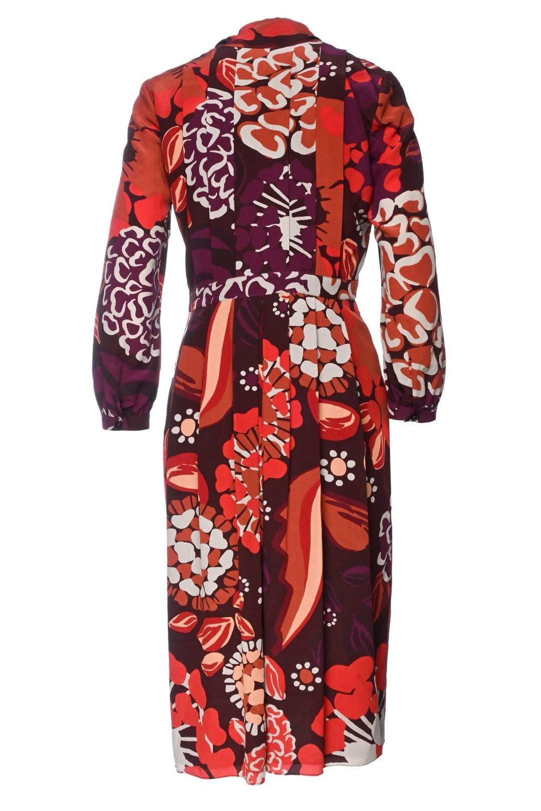 Burberry Size 8 Floral Silk Midi Dress