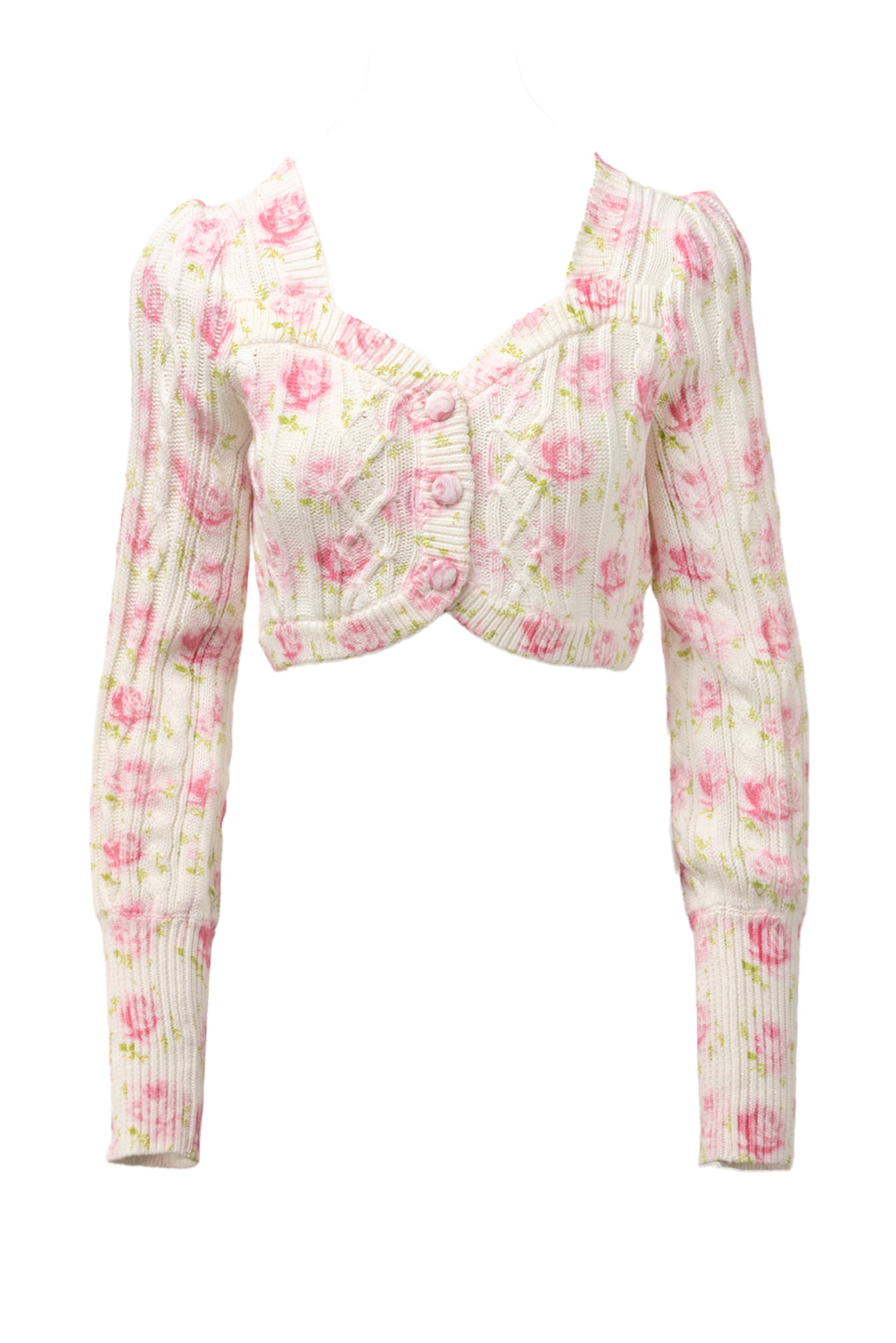 Love Shack Fancy Size S Bishop Crop Cardigan