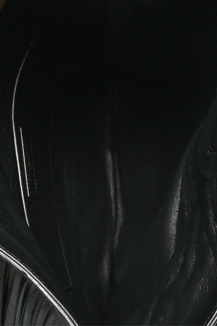 Saint Laurent 2020 Suede & Leather Large Grace Fringe Shoulder Bag