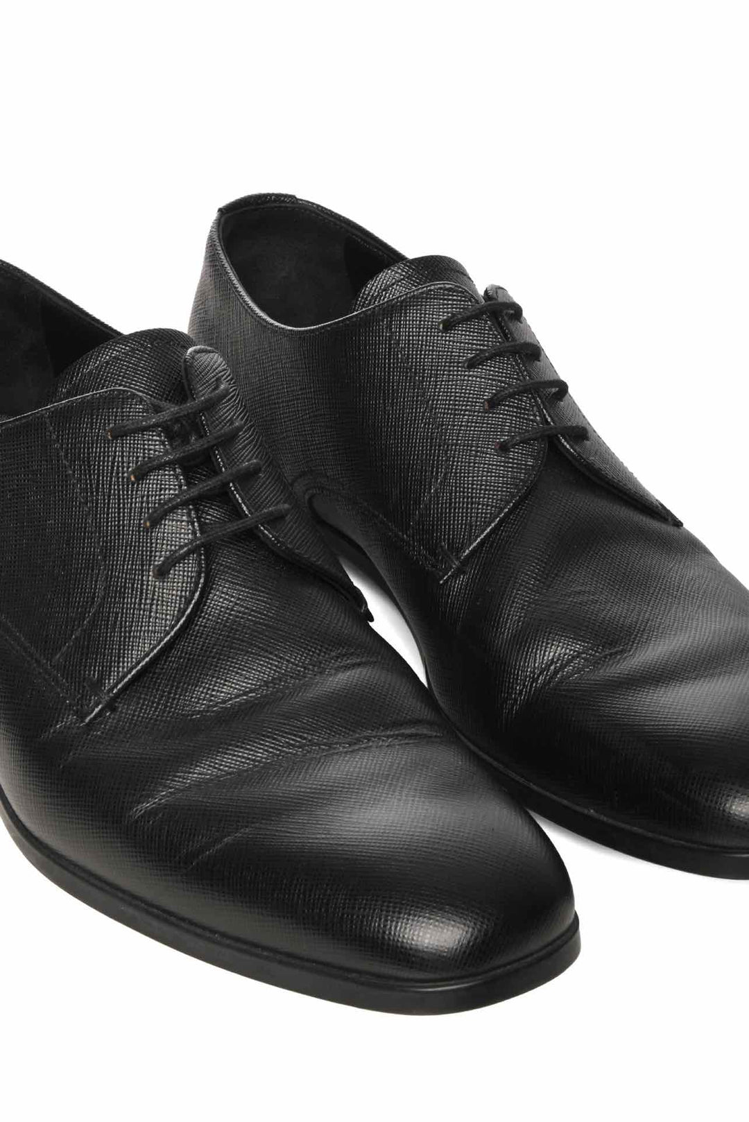 Mens Shoe Size 6 Prada Men's Saffiano Leather Lace-Up Oxford Shoes