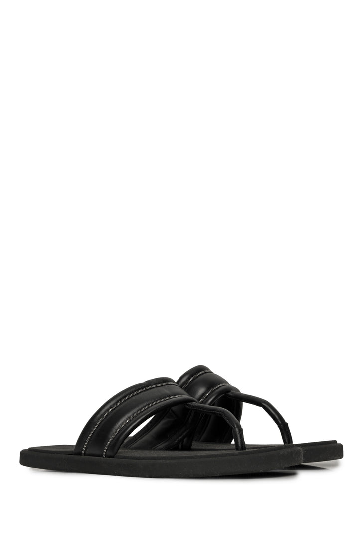 Brunello Cucinelli Size 39 Monili Trim Leather Flip Flops