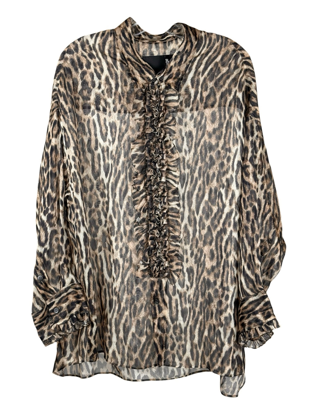 R13 Size XS Drop Neck Tuxedo Blouse