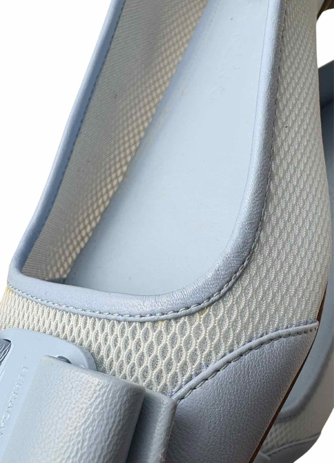 Ferragamo Size 8 Varina Sun Mesh & Leather Flats
