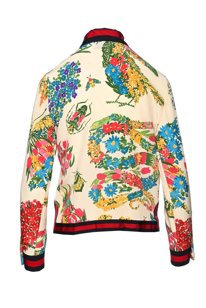 Gucci Size 38 2016 Floral Silk Blouse
