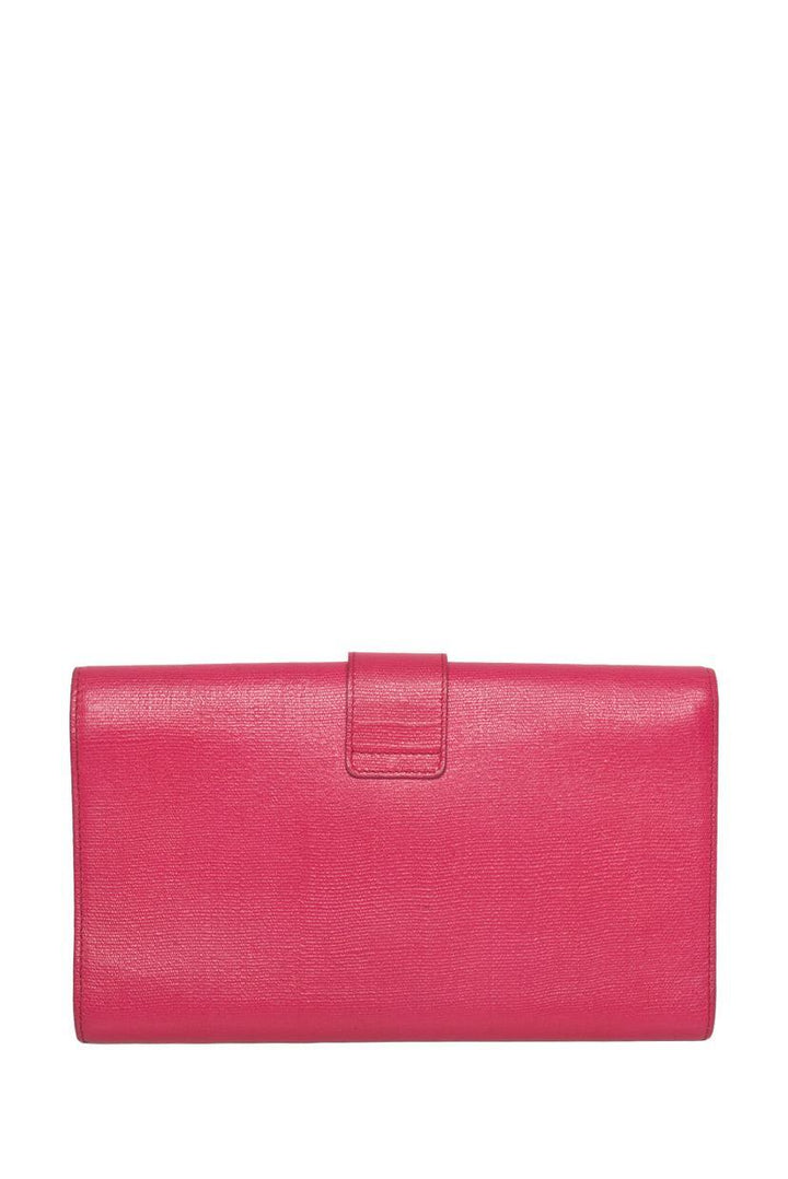 Saint Laurent Coated Canvas Y Ligne Clutch