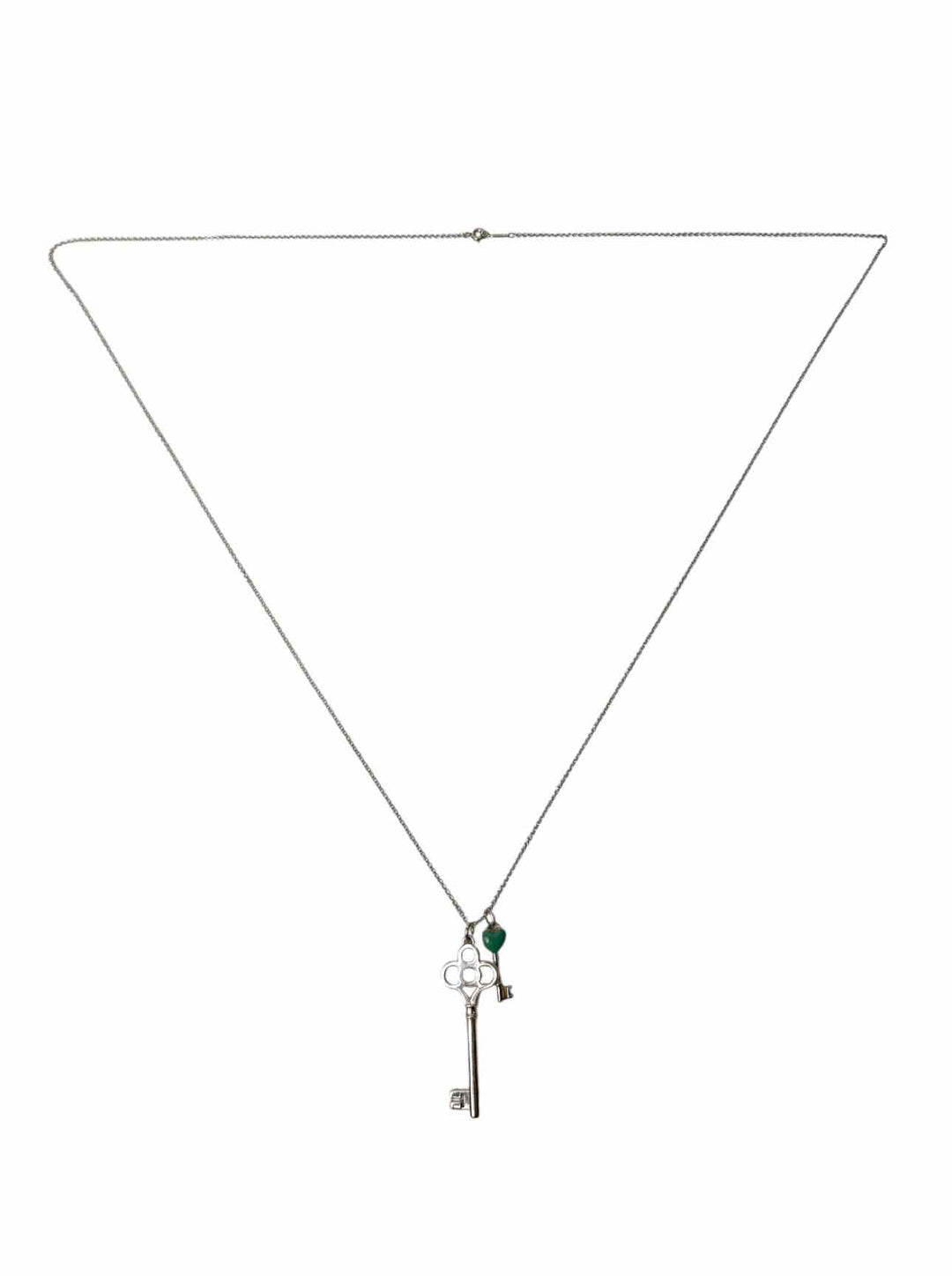 Tiffany & Co Silver Key Pendant Necklace