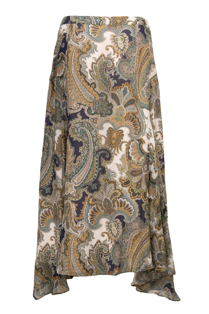 Veronica Beard Size 10 Karima Paisley Print Silk Midi Skirt