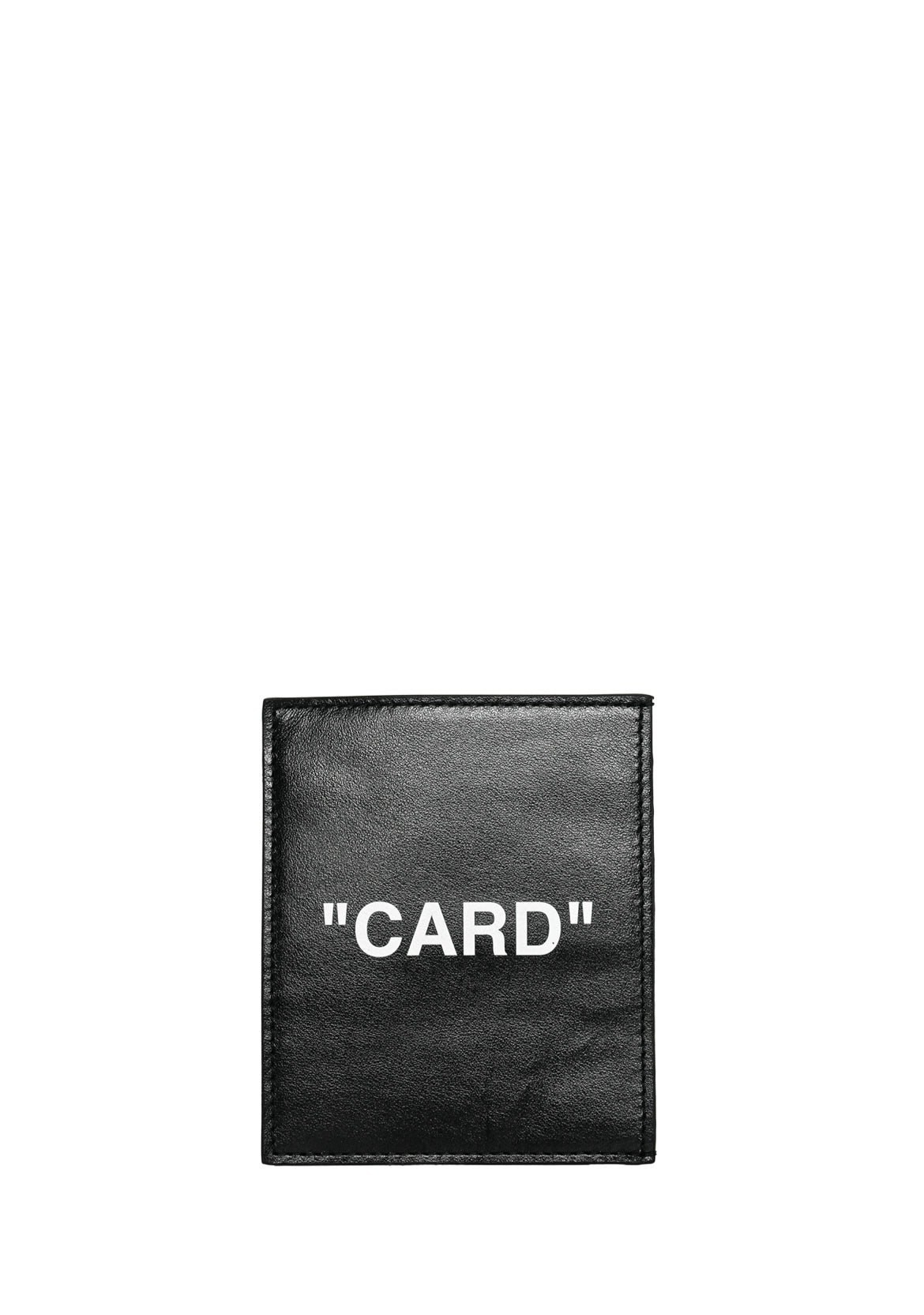off white black quote card holder