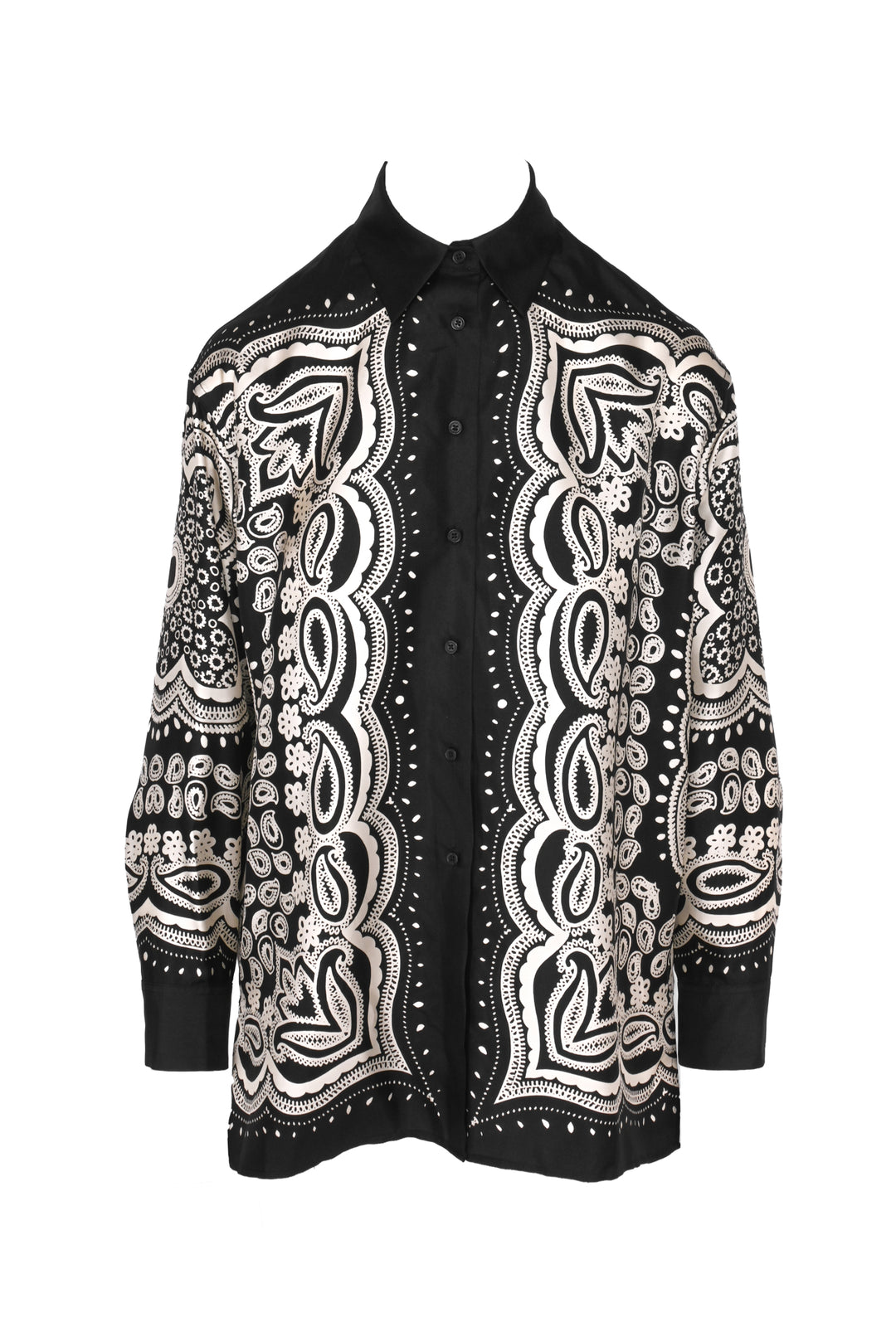 Nili Lotan Size XS Alfie Bandana Silk Blouse