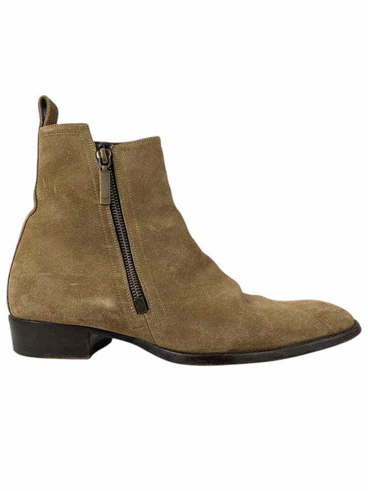 Mens Shoe Size 41 Saint Laurent Men's Wyatt Side-Zip Suede Boots