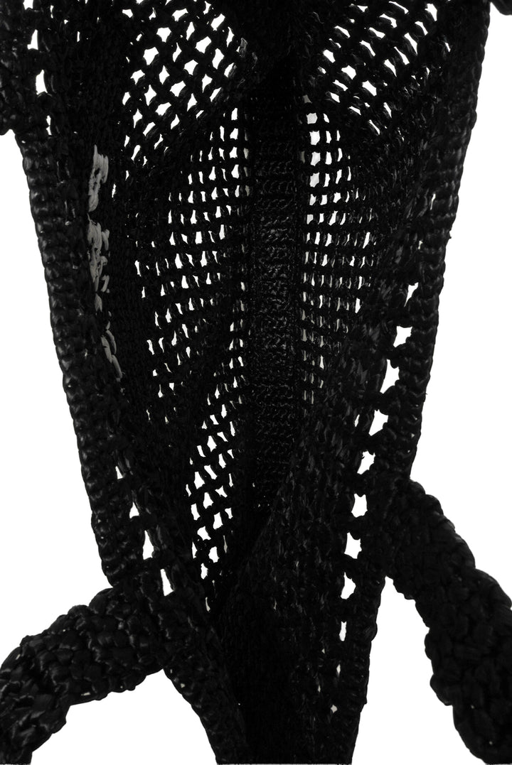 Prada Woven Raffia Logo Tote