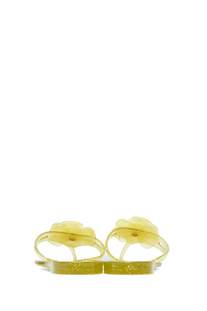 Chanel Size 39 Jelly Camellia Glitter Thong  Sandals