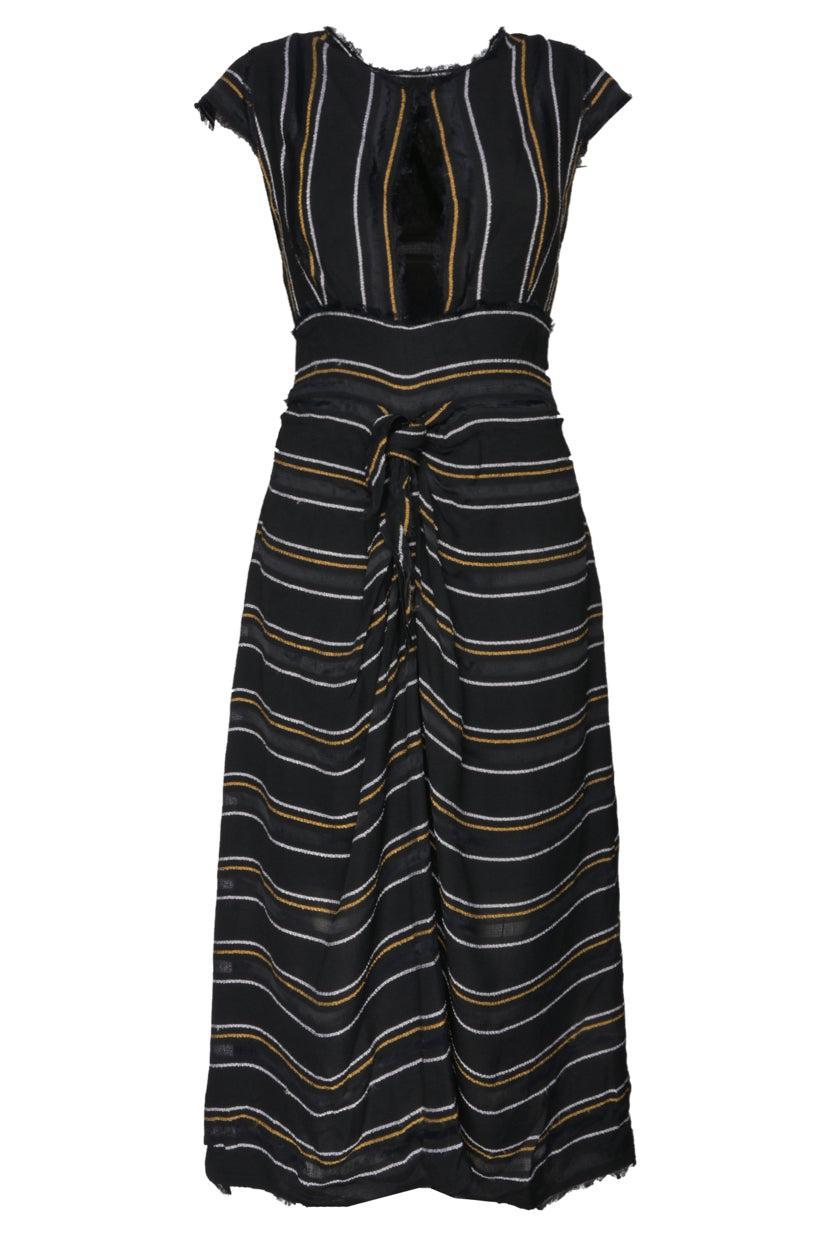 Proenza Schouler Size 10 Striped Knot Detail Dress