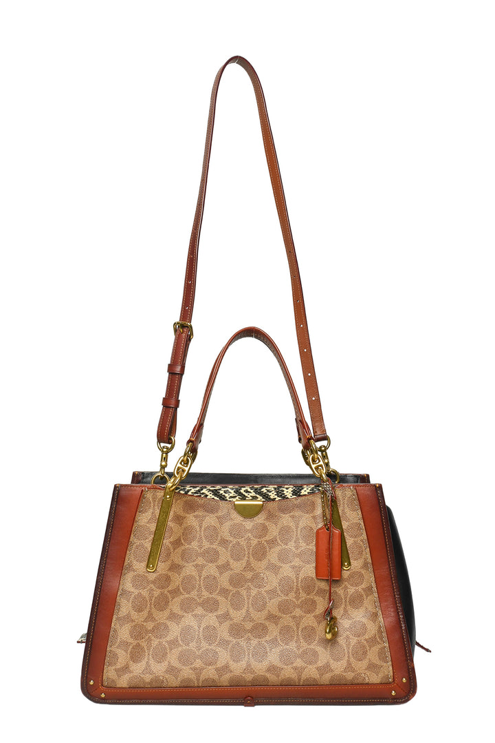 Coach Signature Canvas, Calfskin & Snakeskin Dreamer 36 Tote