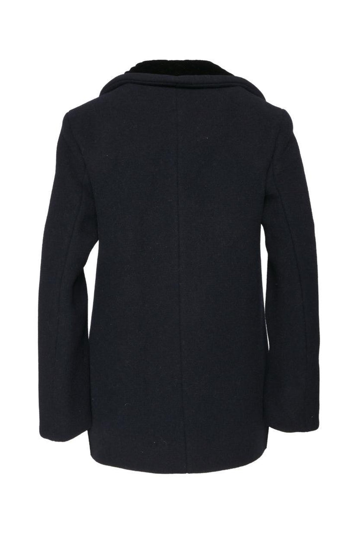 Sandro Size 34 Quilted Collar Wool Blend Coat
