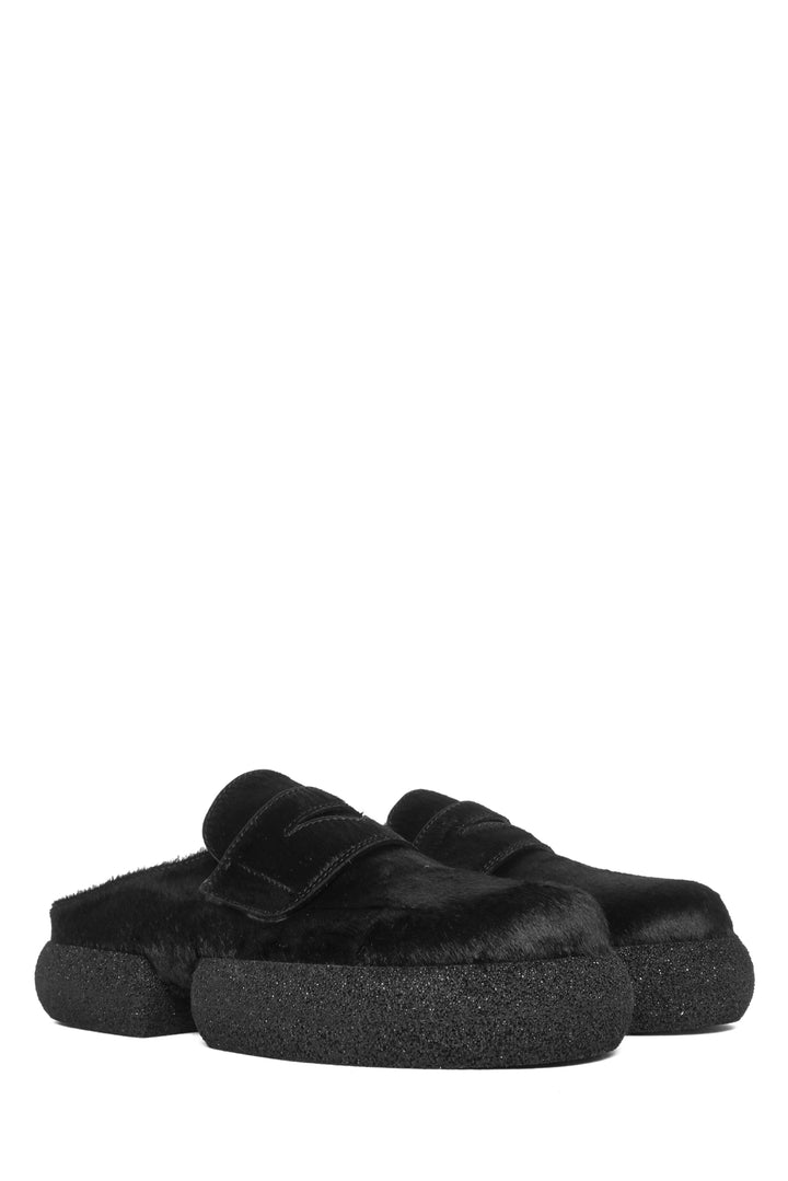 Dries Van Noten Size 37 Pony Hair Slip On Loafers