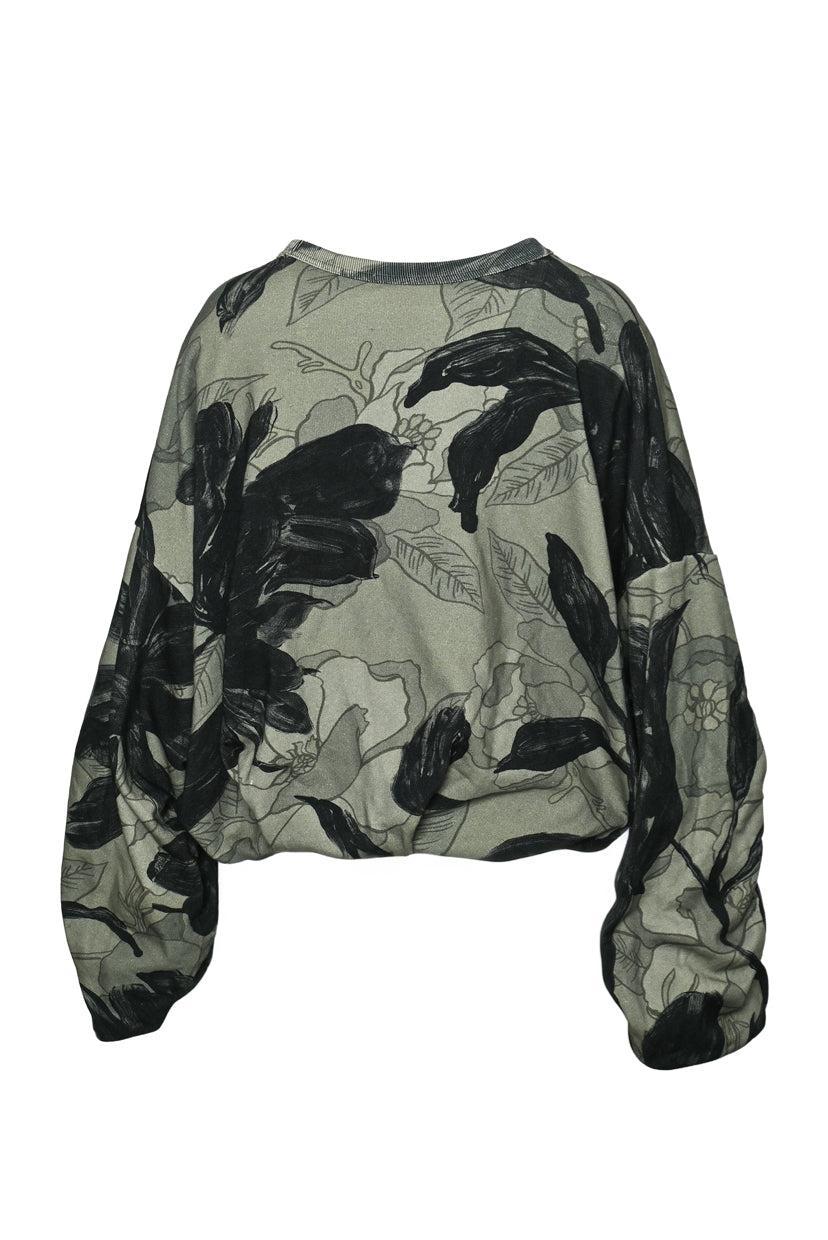 Dries Van Noten Size S Floral Print Cotton Sweatshirt