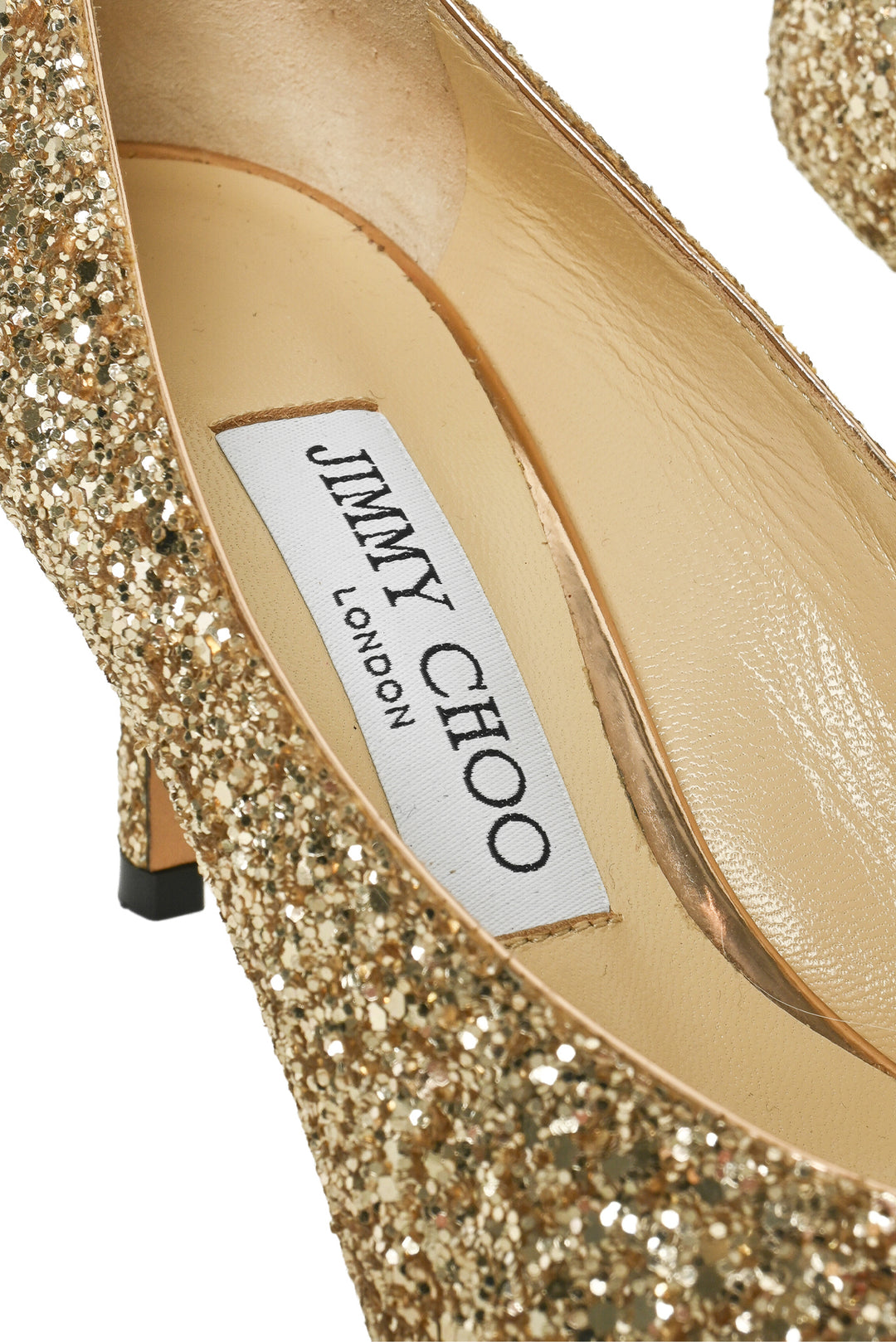 Jimmy Choo Size 37 Glitter Bow Pumps