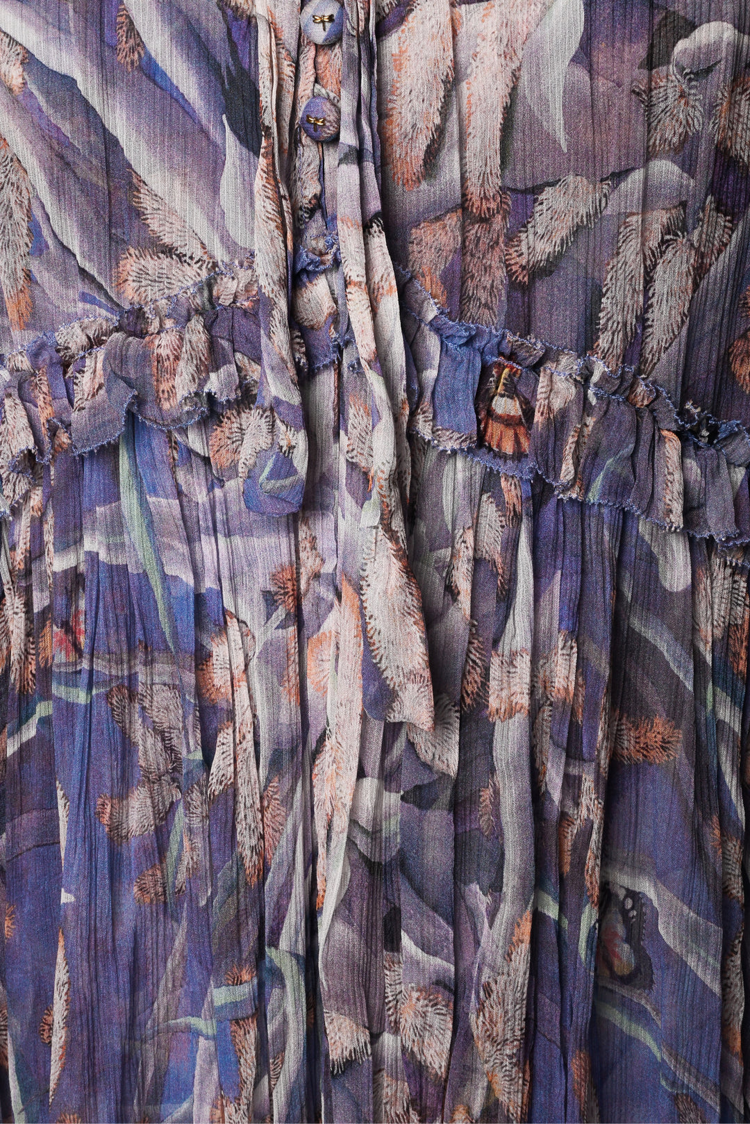 Zimmermann Size 2 Botanica Drawn Silk Midi Dress