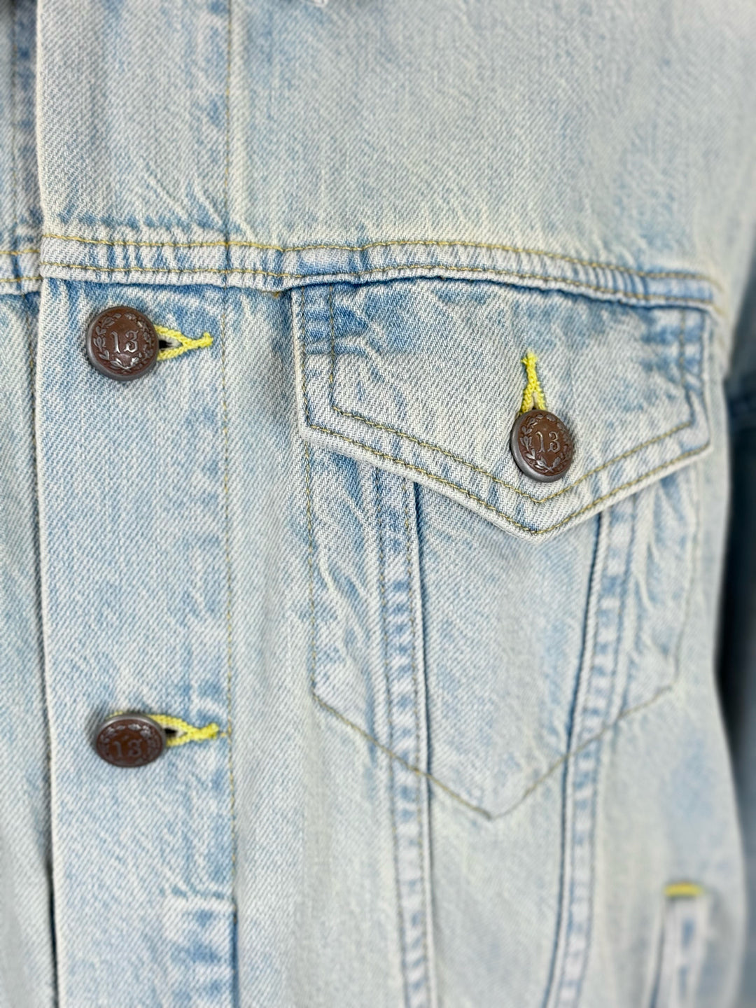 R13 Size XS Off Trucker Denim Jacket