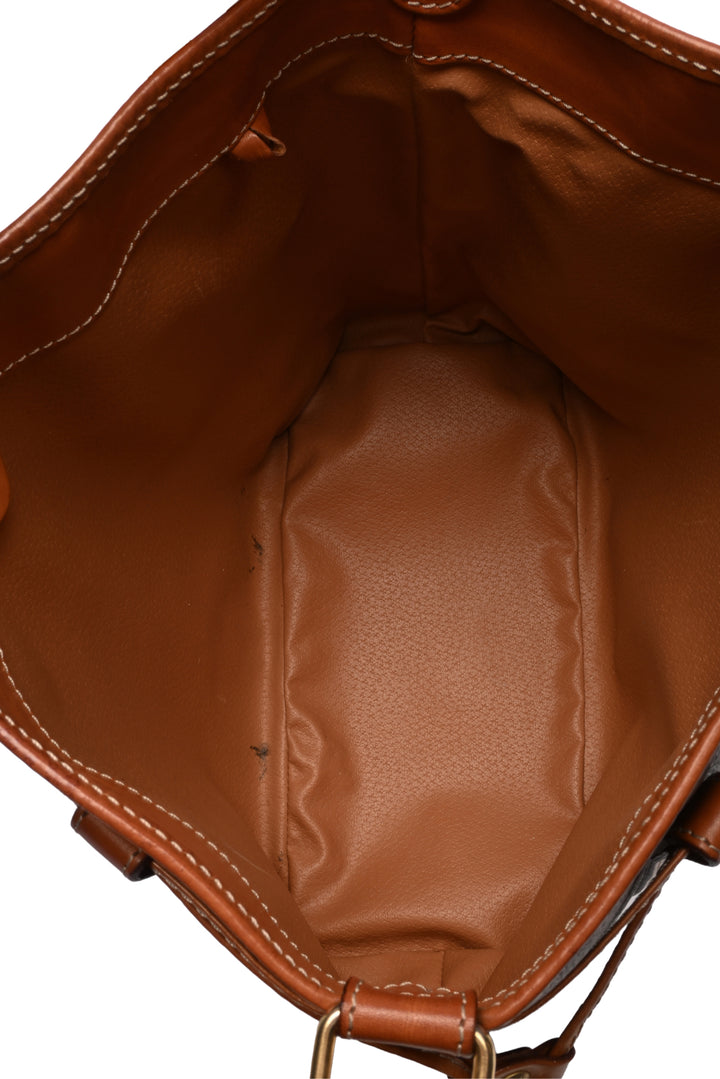 Celine Vintage Macadam PVC Drawstring Shoulder Bag