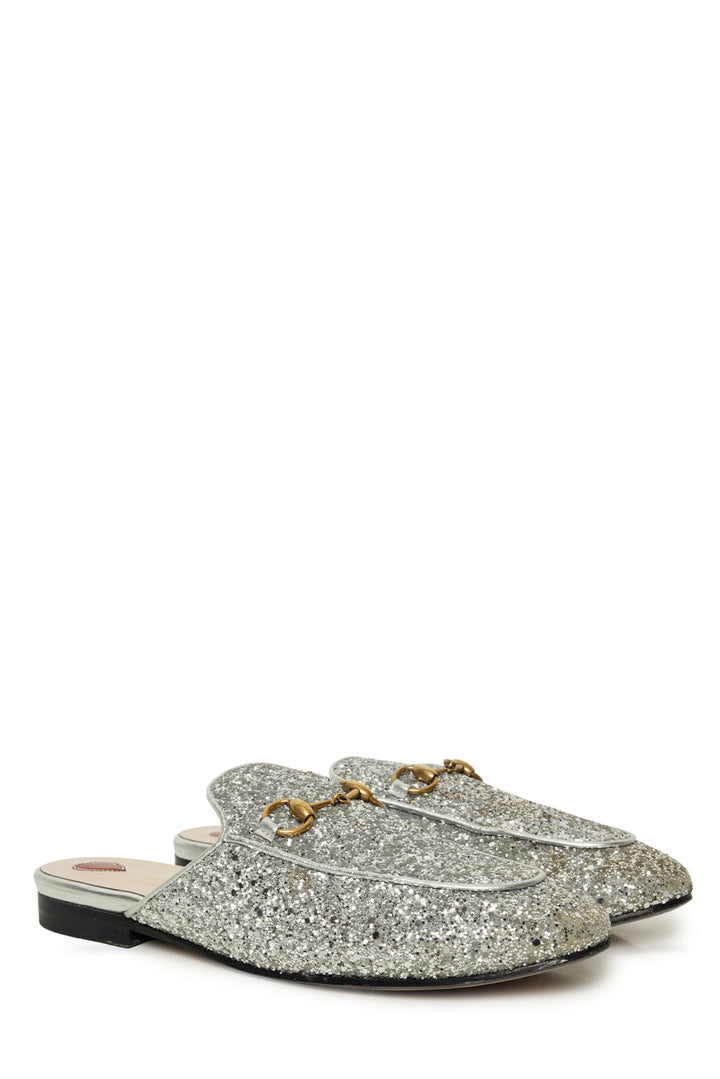 Gucci Size 36 Princetown Glitter Slippers