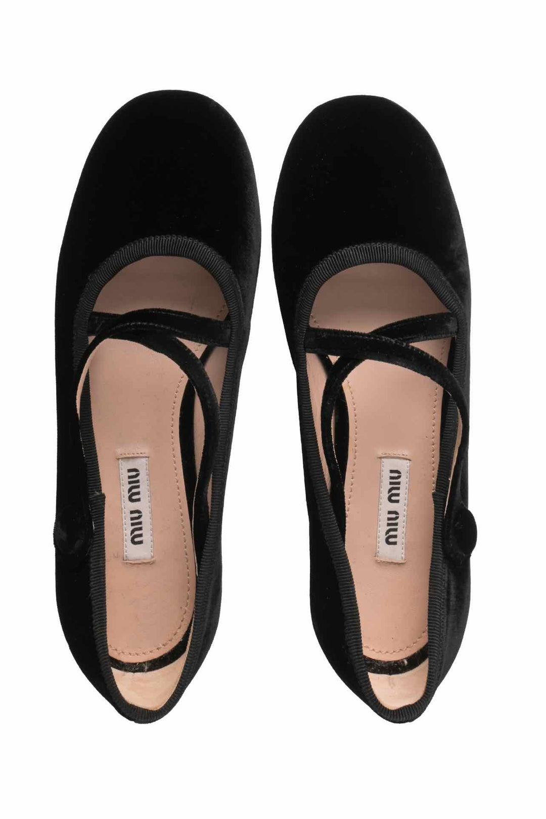 Miu Miu Size 36 Velvet Ballet Flats